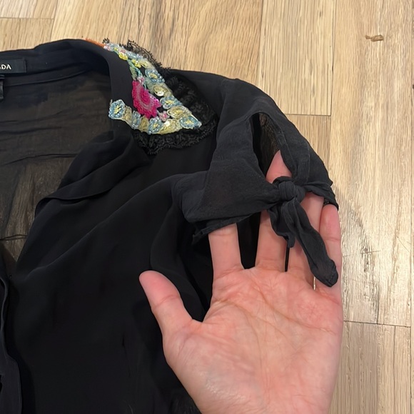 Escada black sheer blouse - Picture 5 of 7